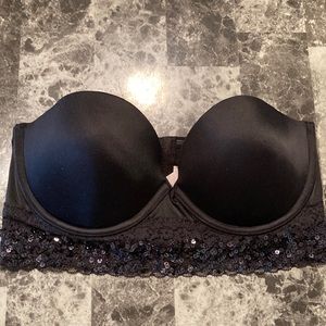 Victoria secret pink padded strapless bra 34C
